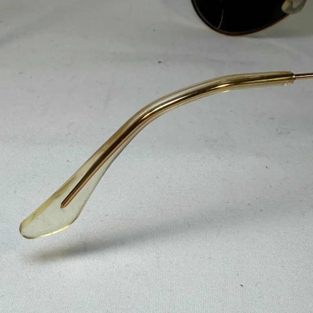RAY BAN Gold Metal Aviator Sunglasses Small AUTHENTIC Vintage 80s